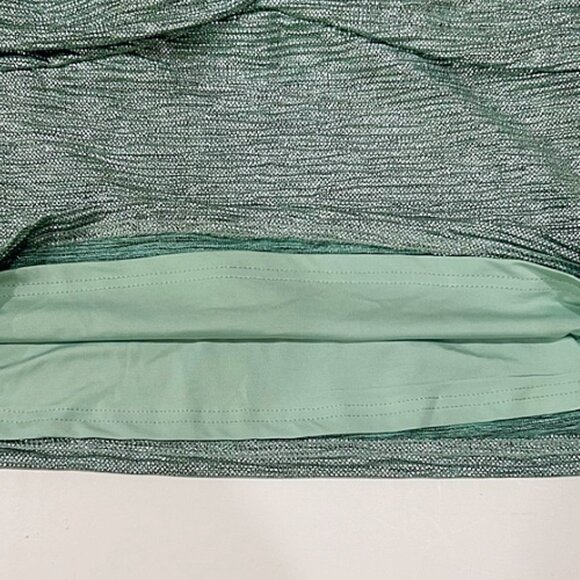 NWT Outcast Winslet Mini Dress Metallic Sage Halter Bodycon Sexy Glam M - Picture 8 of 14